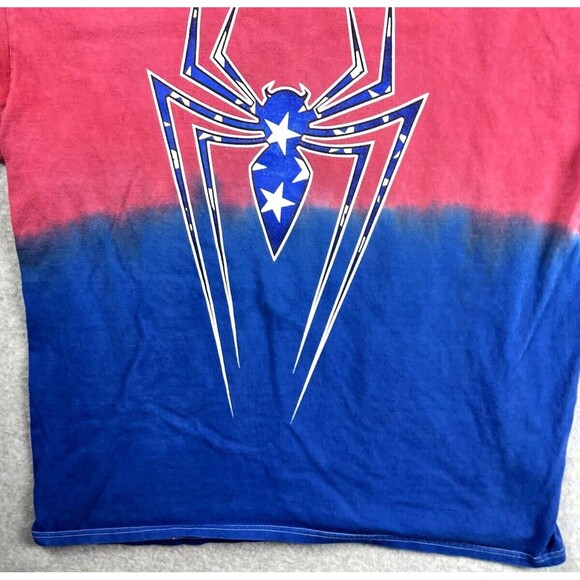 Marvel Spiderman T-Shirt Red Blue Ombre Crewneck Short Sleeve Skater Comic - Picture 5 of 13